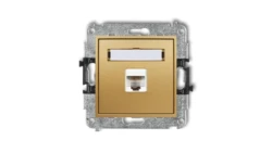 MINI Gniazdo komputerowe pojedyncze 1xRJ45 kat. 5e 8-stykowy złote 29MGK-1