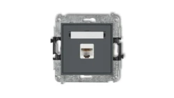 MINI Gniazdo komputerowe pojedyncze 1xRJ45 kat. 5e 8-stykowy grafitowy mat 28MGK-1