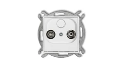 MINI Gniazdo antenowe RTV przelotowe 12dB biały MG12P