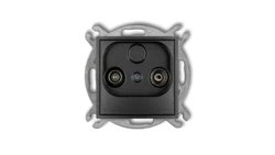 MINI Gniazdo antenowe RTV przelotowe 9dB grafitowy 11MG9P