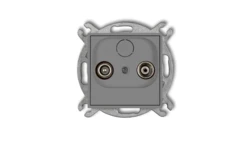 MINI Gniazdo antenowe RTV przelotowe 9dB szary mat 27MG9P