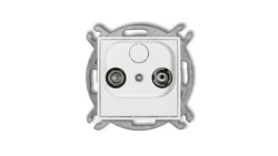 MINI Gniazdo antenowe RTV przelotowe 15dB biały MG15P