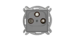 MINI Gniazdo antenowe 2 wyjścia SAT + TV szary mat 27MGSN