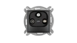 MINI Gniazdo antenowe 2 wyjścia SAT + TV grafitowy 11MGSN