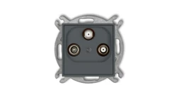 MINI Gniazdo antenowe 2 wyjścia SAT + TV grafitowy mat 28MGSN