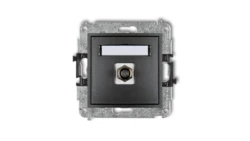 MINI Gniazdo antenowe pojedyncze typu F (SAT) pozłacany grafitowy 11MGF-1.1