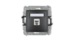 MINI Gniazdo telefoniczne pojedyncze 1xRJ11 4-stykowy beznarzędziowe grafitowy 11MGT-1