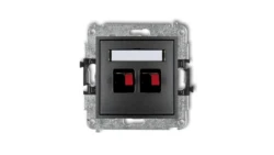 MINI Gniazdo głośnikowe podwójne grafitowy 11MGG-2