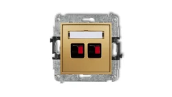 MINI Gniazdo głośnikowe podwójne złote 29MGG-2