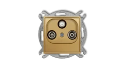 MINI Gniazdo antenowe RTV-SAT końcowe (2 wejścia antenowe) złoty 29MGST