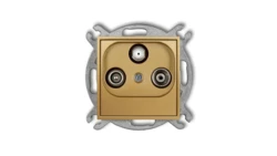 MINI Gniazdo antenowe RTV-SAT końcowe 1,5dB złoty 29MGS