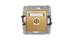 MINI Gniazdo pojedyncze RCA (typu cinch - żółty pozłacany) złoty 29MGRCA-1