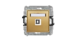 MINI Gniazdo pojedyncze USB-AB 2.0 złoty 29MGUSB-3