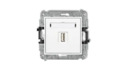 MINI Gniazdo pojedyncze USB-AA 2.0 białe MGUSB-1
