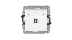 MINI Gniazdo pojedyncze USB-AB2.0 białe MGUSB-3