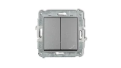MINI Łącznik pojedynczy ze schodowym (wspólne zasilanie) srebrny metalik 7MWP-10.1