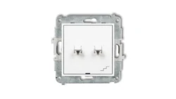 MINI Łącznik pojedynczy ze schodowym (osobne zasilanie) w stylu amerykańskim biały MWPUS-10.2