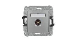 MINI Gniazdo pojedyncze BNC srebrny metalik 7MGBNC-1