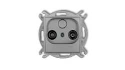 MINI Gniazdo antenowe RTV końcowe w szeregu gniazd przelotowych 6dB srebrny metalik 7MG6K