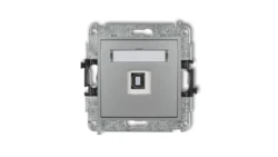 MINI Gniazdo pojedyncze USB-AB 2.0 srebrny metalik 7MGUSB-3
