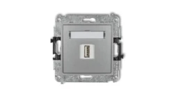 MINI Gniazdo pojedyncze USB-AA 3.0 srebrny metalik 7MGUSB-5