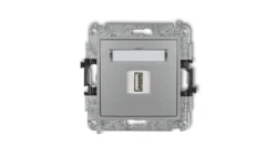 MINI Ładowarka USB pojedyncza 5V 1A srebrny metalik 7MCUSB-1