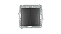 MINI Łącznik pojedynczy ze schodowym (wspólne zasilanie) grafitowy 11MWP-10.1