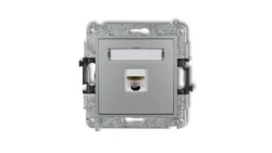 MINI Gniazdo komputerowe pojedyncze 1xRJ45 kat. 6 8-stykowy srebrny metalik 7MGK-3