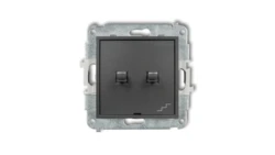 MINI Łącznik pojedynczy ze schodowym (osobne zasilanie) w stylu amerykańskim grafitowy 11MWPUS-10.2