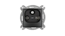 MINI Gniazdo antenowe RTV-SAT końcowe (2 wejścia antenowe) grafitowy 11MGST