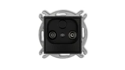 MINI Gniazdo antenowe RTV końcowe w szeregu gniazd przelotowych 6dB czarny mat 12MG6K