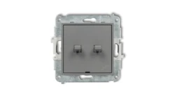 MINI Łącznik pojedynczy ze schodowym (wspólne zasilanie) w stylu amerykańskim szary mat 27MWPUS-10.1