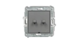 MINI Łącznik pojedynczy ze schodowym (osobne zasilanie) w stylu amerykańskim szary mat 27MWPUS-10.2