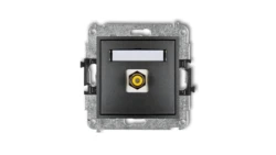 MINI Gniazdo pojedyncze RCA (typu cinch - żółty pozłacany) grafitowy 11MGRCA-1