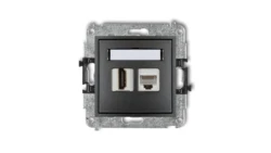 MINI Gniazdo pojedynczego HDMI + gniazdo komputerowe 1xRJ45 kat.5e 8-stykowy grafitowy 11MGHK