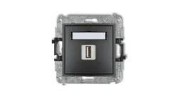 MINI Gniazdo pojedyncze USB-AA 3.0 grafitowe 11MGUSB-5