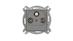 MINI Gniazdo antenowe RTV-SAT końcowe 1,5dB szary mat 27MGS