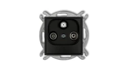 MINI Gniazdo antenowe RTV-SAT końcowe (2 wejścia antenowe) czarny mat 12MGST