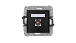 MINI Gniazdo pojedyncze BNC czarny mat 12MGBNC-1