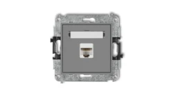 MINI Gniazdo komputerowe pojedyncze 1xRJ45 kat. 6 ekranowane 8-stykowy szary mat 27MGK-5