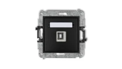 MINI Gniazdo pojedyncze USB-AB 2.0 czarny mat 12MGUSB-3