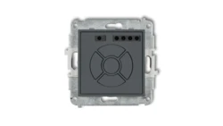 MINI Elektroniczny sterownik roletowy (przycisk centralny/dodatkowy) grafitowy mat 28MSR-6