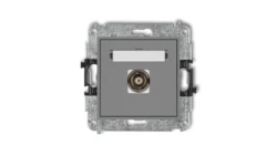 MINI Gniazdo pojedyncze BNC szary mat 27MGBNC-1