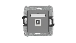 MINI Gniazdo pojedyncze USB-AB 2.0 szary mat 27MGUSB-3