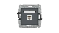 MINI Gniazdo komputerowe pojedyncze 1xRJ45 kat. 6 8-stykowy grafitowy mat 28MGK-3
