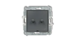 MINI Łącznik pojedynczy ze schodowym (osobne zasilanie) w stylu amerykańskim grafitowy mat 28MWPUS-10.2