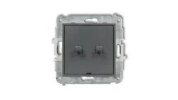 MINI Przycisk dwubiegunowy (dwa klawisze bez piktogramów osobne zasilanie) w stylu amerykańskim grafitowy mat 28MWPUS-44.2