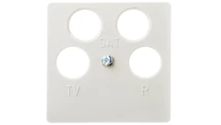 Berker/B. Kwadrat Plakietka do gniazda antenowego poczwórnego RTV-SAT-SAT kremowa 148402
