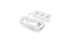 Przedłużacz 3-gniazda z/u 3m /H05VV-F 3G1/ biały PM-BW-3G-30