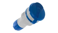 Gniazdo przenośne z klapką 16A z/u SCHUKO 250V IP44 szary/niebieski GN-44S W-01149